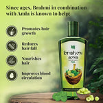 Bajaj Brahmi Amla Hair Oil, Ayurvedic Hair Oil, Reduces Hair Fall, 400ml